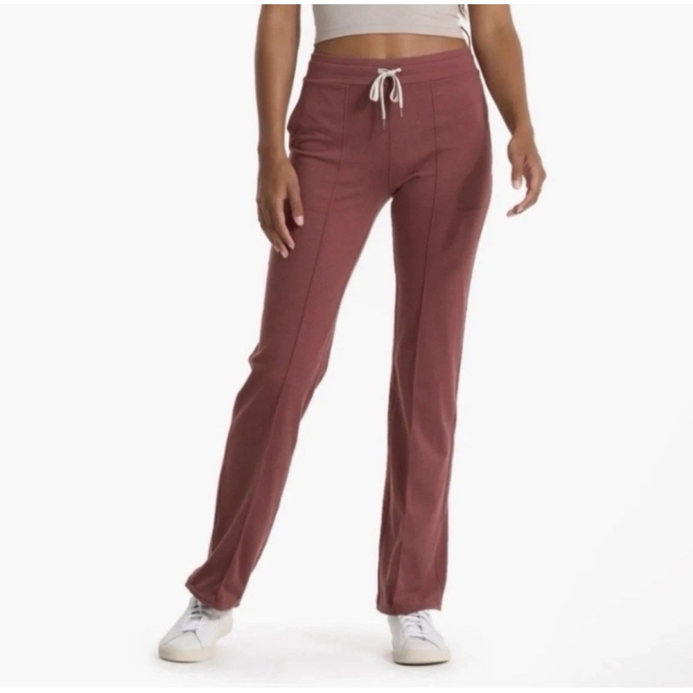 Vuori Halo Essential Straight Wideleg Flare Joggers Dreamknit Dusty Rose XS